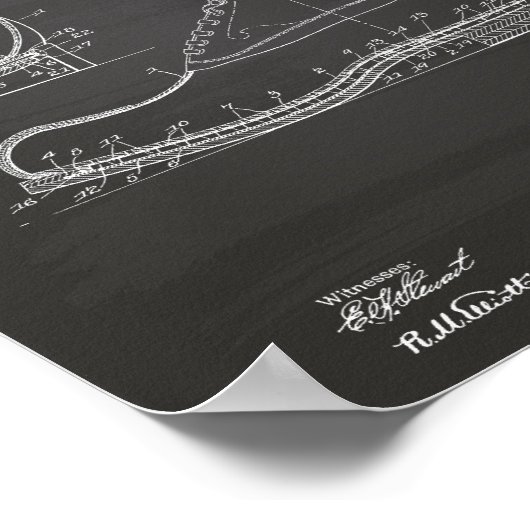 Schoen 1906 Patent Art Chalkboard Poster (Hoek)