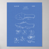 Schoen 1925-patentartblauwdruk poster (Voorkant)