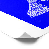 Schoen Architectuur Kunst Print Blauwdruk Stijl (Hoek)