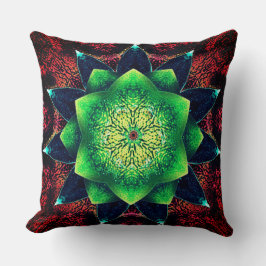 Schoen en groengroenachtige digitale bloem boven r kussen