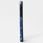 Schoen getextureerd metallisch blauw Case-Mate iPhone case (Achterkant/links)