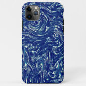Schoen getextureerd metallisch blauw Case-Mate iPhone case (Achterkant)