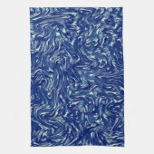 Schoen getextureerd metallisch blauw theedoek (Verticaal)