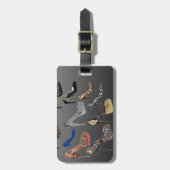 Schoen hogedrukkleuren aanpassen bagagelabel (Voorkant verticaal)