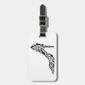 schoen met verschillende schoenssilhouettes bagagelabel (Voorkant verticaal)