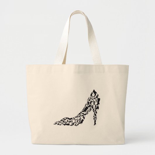 schoen met verschillende schoenssilhouettes grote tote bag (Voorkant)