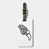 Schoen met vleugels bagagelabel (Voorkant verticaal)