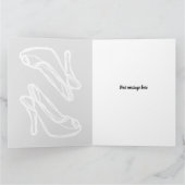 Schoen mode girale roze Birthday kaart voor vrouwe (Binnen)