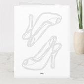 Schoen mode girale roze Birthday kaart voor vrouwe (Achterkant)