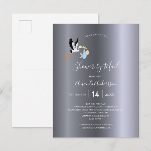 Schoen per post-ooievaar briefkaart (Voorkant / Achterkant)