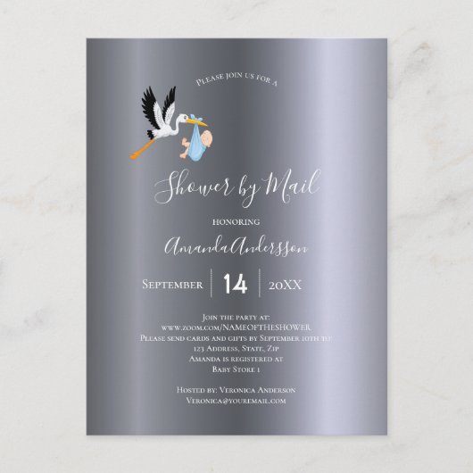 Schoen per post-ooievaar briefkaart (Voorkant)