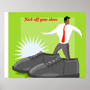 Schoen poster-kick off je schoenen poster