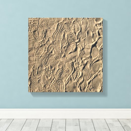 Schoen prints in het Zand (Insitu (Houten vloer))