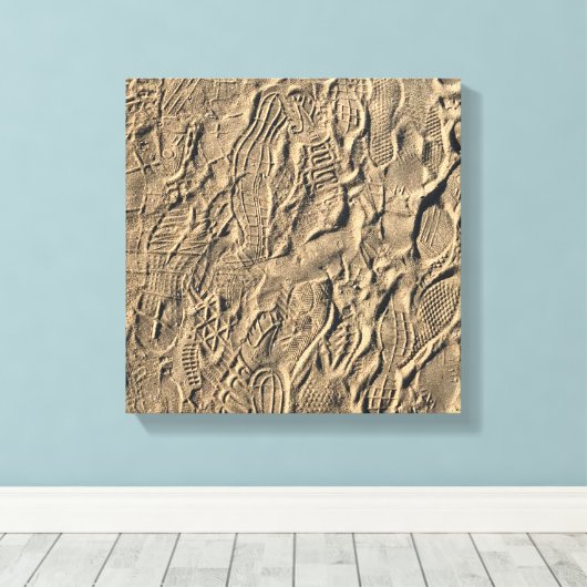 Schoen prints in het Zand (Insitu (Houten vloer))