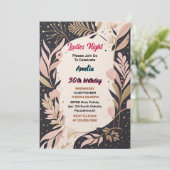 Schoen Stijlvolle Volwassen Dames Nacht 30e Verjaa Kaart (Staand voorkant)