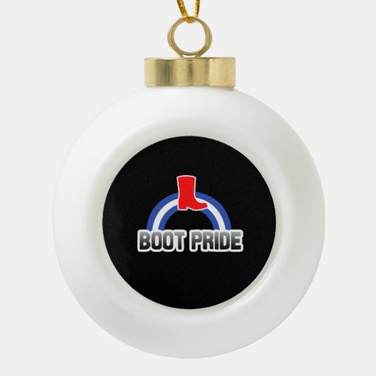 Schoen trots keramische bal ornament (Voorkant)