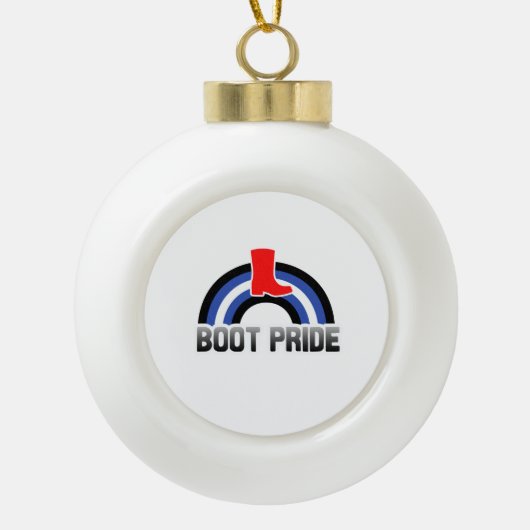 Schoen trots keramische bal ornament (Voorkant)