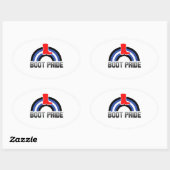 Schoen trots ovale sticker (Vel)