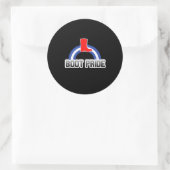 Schoen trots ronde sticker (Tas)