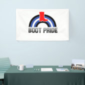 Schoen trots spandoek (Beurs)