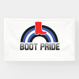 Schoen trots spandoek