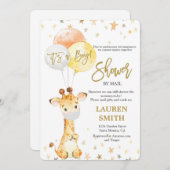 Schoen van het schattige giraffe baby shower van d kaart (Voorkant / Achterkant)