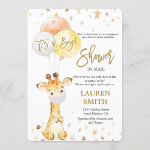 Schoen van het schattige giraffe baby shower van d kaart