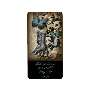 schoen van steampunk floral butterfly Victoriaans Etiket