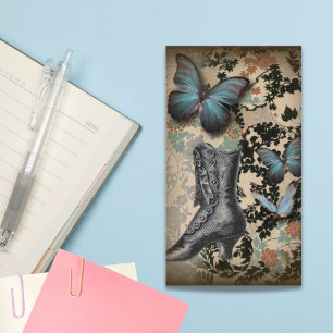 schoen van steampunk floral butterfly Victoriaans Visitekaartje