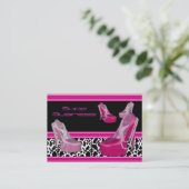 Schoen Visitekaartje Zwart Bright Pink (Staand voorkant)