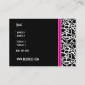 Schoen Visitekaartje Zwart Bright Pink (Achterkant)