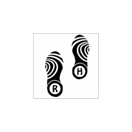 Schoenafdruk - Schoenafdruk Monogram Aangepast Rubberstempel