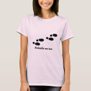 Schoenafdrukken "Bridezilla was hier" T-shirt