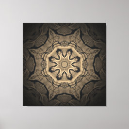 Schoenafdrukken in het Zand Mandala Canvas Afdruk