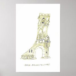 Schoenarchitectuurposter (Sepia) Poster