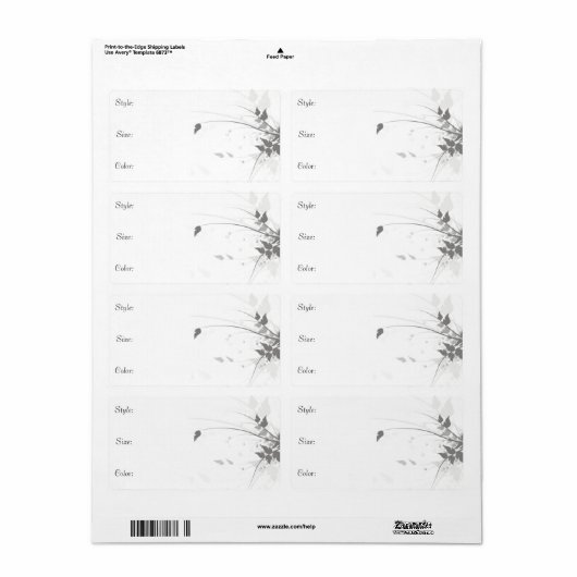 Schoenboxlabels Etiket (Full Sheet)