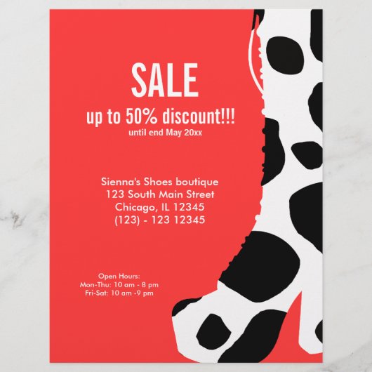 Schoenen aanbieding flyer (Voorkant)
