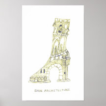 Schoenen Architectuur Poster (Sepia)