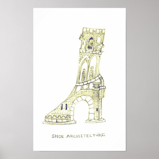 Schoenen Architectuur Poster (Sepia) (Voorkant)