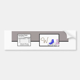 Schoenen Blauw/Roze Bruiloft Water Fles Label Bumpersticker