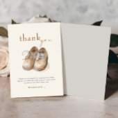  Schoenen Boho Minimalist Boy Baby shower Bedankkaart