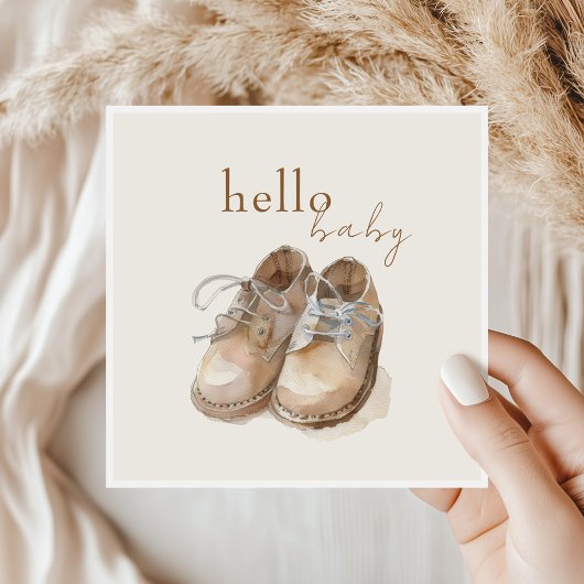 Schoenen Boho Minimalist Boy Baby shower Servet