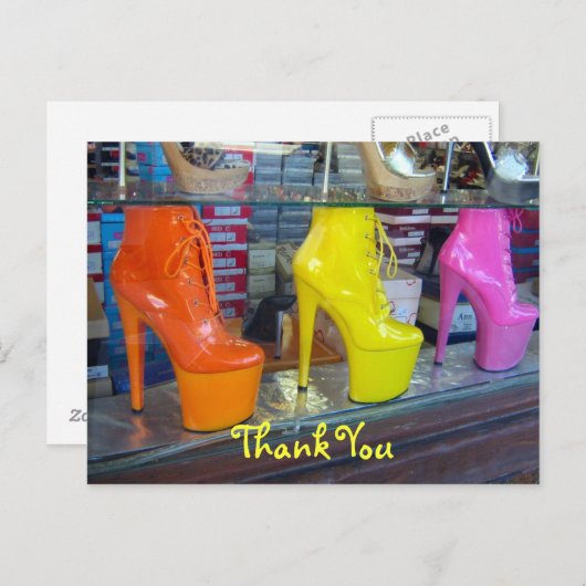 Schoenen dank je briefkaart (Voorkant / Achterkant)