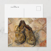 Schoenen door Vincent Van Gogh, 1886 Ansichtkaart Briefkaart (Voorkant / Achterkant)