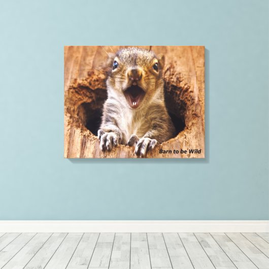 Schoenen eekhoorn canvas afdruk (Insitu (Houten vloer))