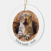 Schoenen eekhoorn keramisch ornament (Links)