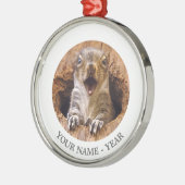 Schoenen eekhoorn metalen ornament (Links)