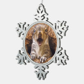 Schoenen eekhoorn tin sneeuwvlok ornament (Rechts)