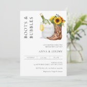 Schoenen en Bubbles Bruids- of Baby Shower Modern  Kaart (Staand voorkant)