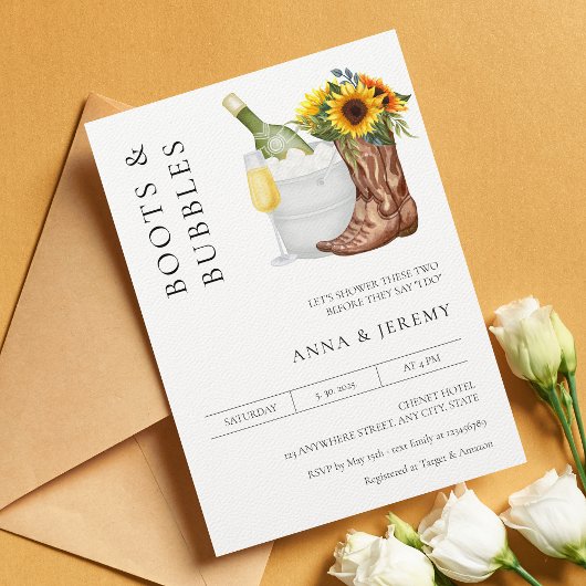 Schoenen en Bubbles Bruids- of Baby Shower Modern  Kaart